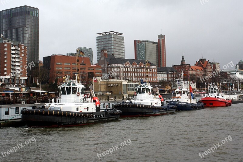 Tug Port Motifs Harbour Cruise Hamburgensien High Water