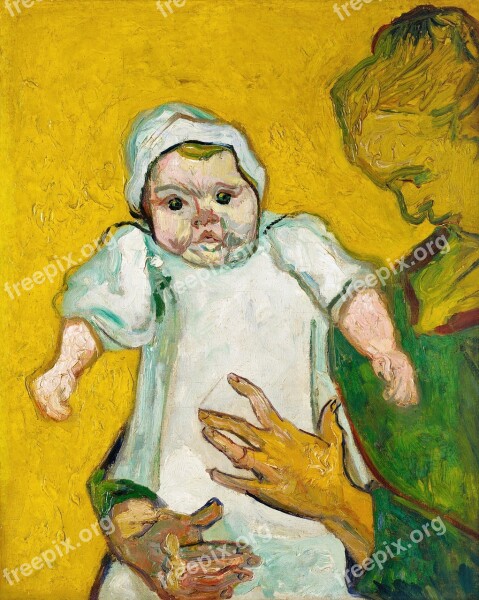 Antique Art Artwork Baby Detailed