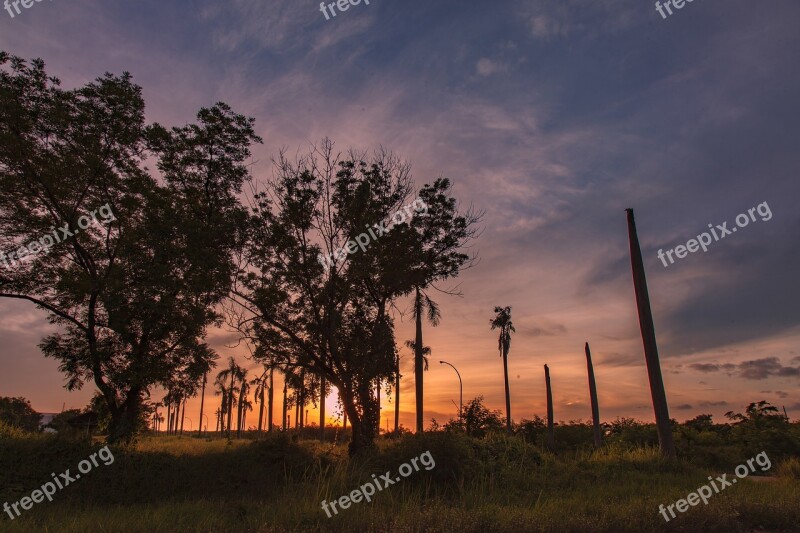 Sunrise Landscape Nature Sunset Outdoors