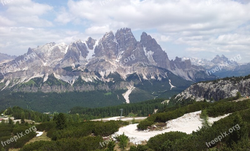 Dolomites Belluno Mountains Alpine Landscape