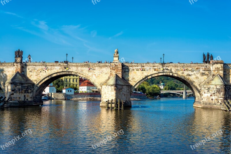 Cityscape Prague City Architecture Charles Bridge