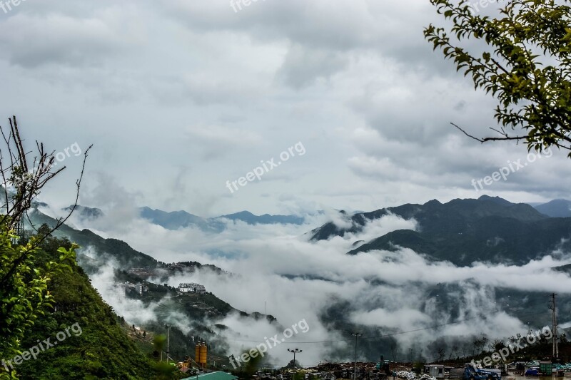 Sapa Mountain Cloud Sky Free Photos