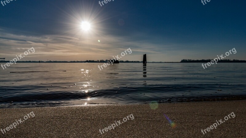 Hamburg Beach Blankenese Elbe Water