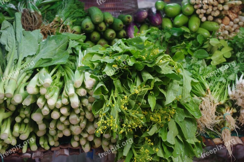 Thailand-market Thai Vegetables Thai Kitchen Thai Food Market Stall