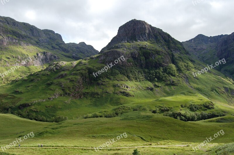 Glencoe Glen Mountains Scotland Highlands