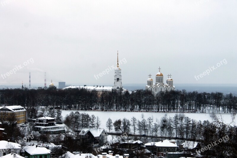 Russia Vladimir Assumption Cathedral Gold Ring Tourism