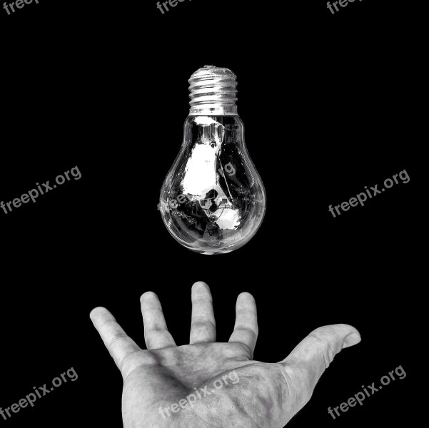 Hand Light Bulb Idea Energy Creative