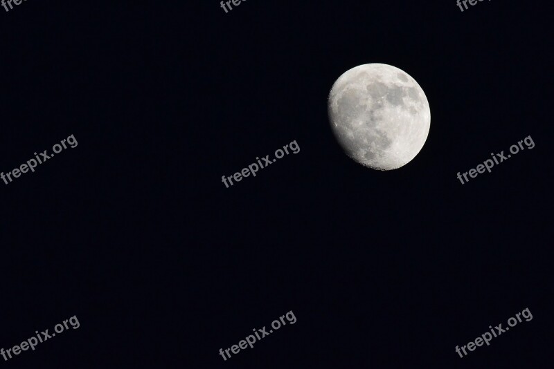 Moon Increasingly Night Photograph Sky Free Photos