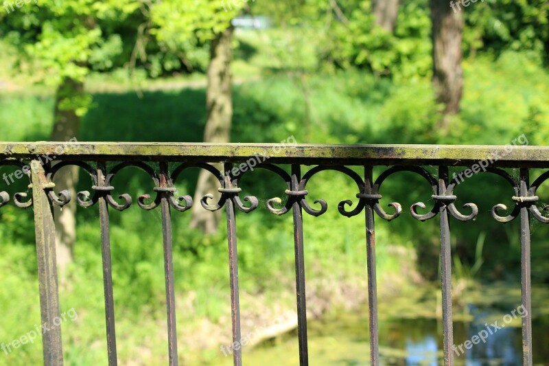 Bridge Handrail Metal At The Court Of Nature