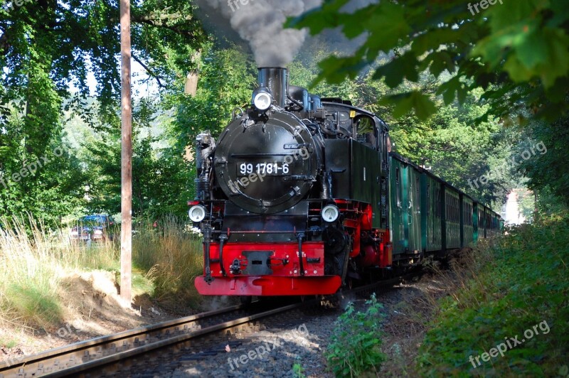 Railway Railway Line Train Transport System Rügen