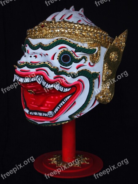 Decoration Hanuman Mask Thai Free Photos