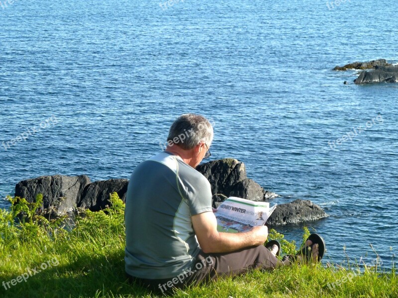 Relax Reading Contemplation Water Nature