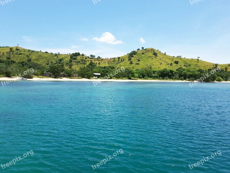 Beach The Sea Indonesian The Natural Scenery View