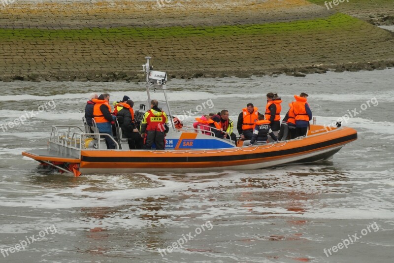 Lifeboat Knrm-day Port Stellendam Sea