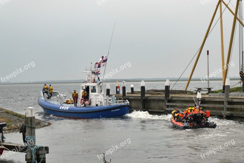 Lifeboat Knrm-day Port Ouddorp Sea