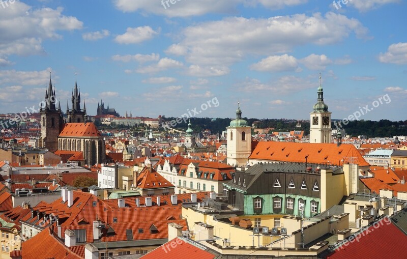 Panorama Prague Czechia Cityscape City