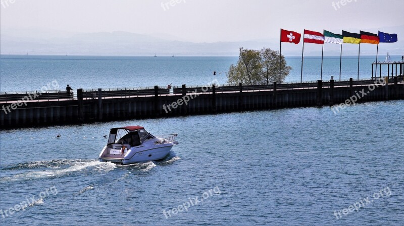 Lake Bodensee Flag Wind Beach