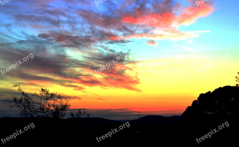 Nature Sunset Panoramic Dusk Dawn