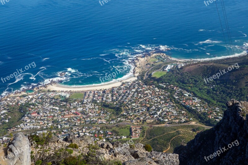 Camps Bay Cape Town Sea Seashore Landscape