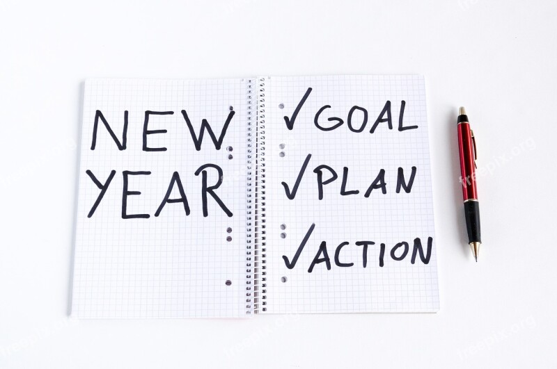 Paper Document Write Resolutions New Year