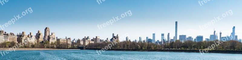 New York City Central Park Panorama Panoramic Water