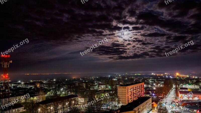 Panoramic Megalopolis Sky Twilight The Urban Landscape