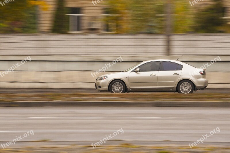 Car Blur Hurry Act Asphalt