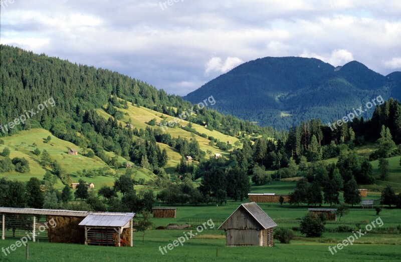 Mountain Nature Landscape Bohinj Slovenia