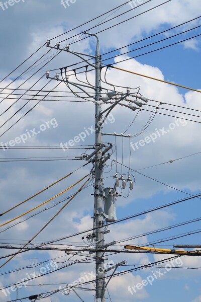 Electrical Voltage Power Industrial Sky