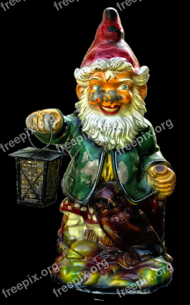 Garden Gnome Imp Lantern Dwarf Historically