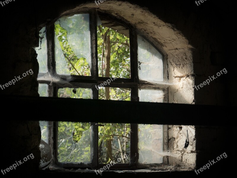 Window Abandoned Old No One Lake Dusia