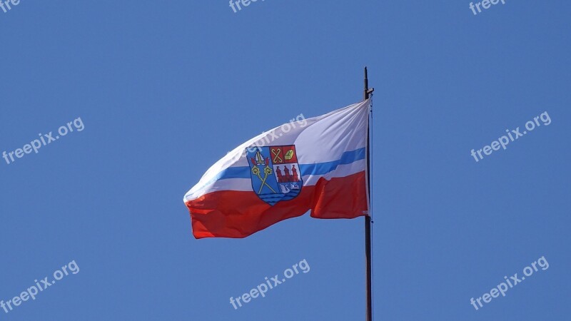 Wind Sky Flag Kołobrzeg White-red