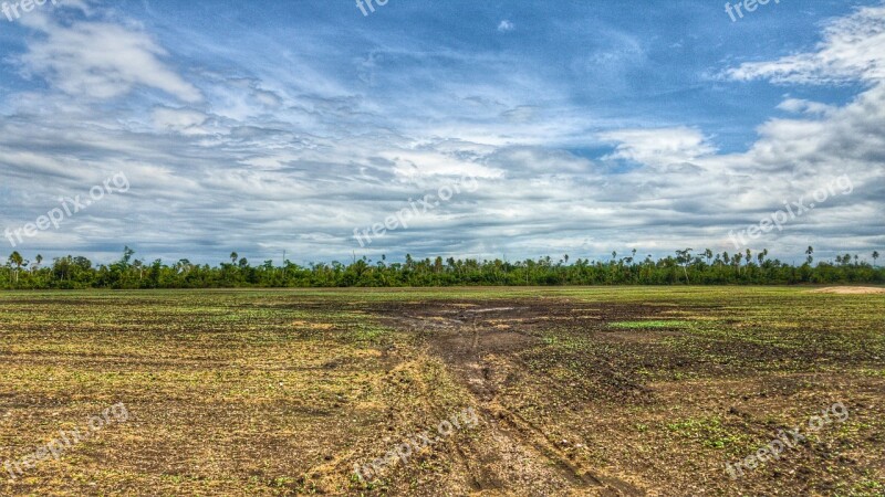 Panoramic Nature Landscape Sky Field