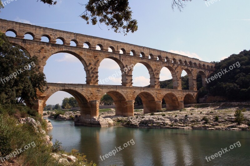 Bridge Architecture Travel River Pont Du Gard