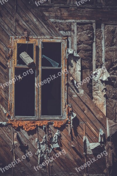 Window The Ruins Of The Old House The Demolition Of The House Renovation