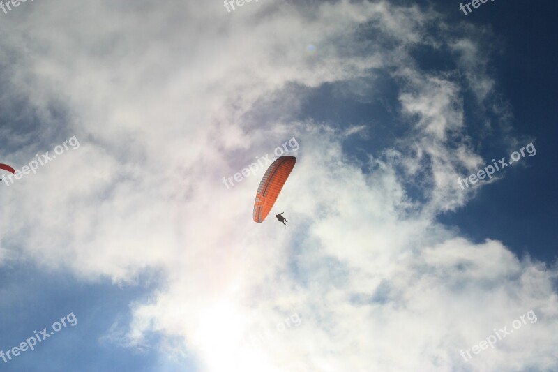 Sky The Earth's Atmosphere Flight Parachute Clouds