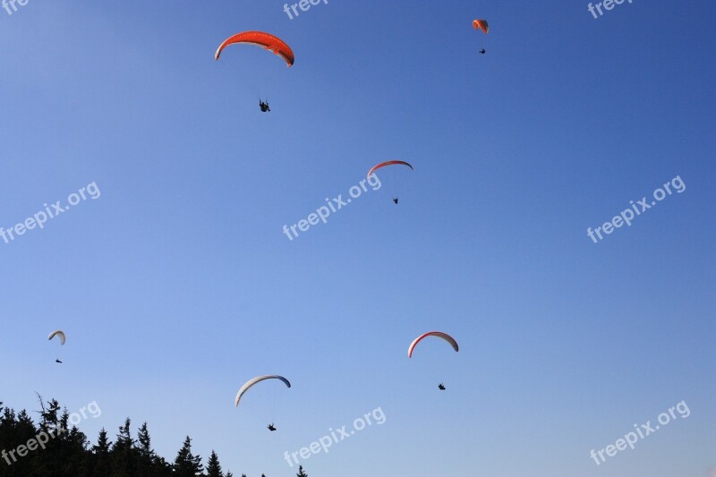 Parachute Sky The Earth's Atmosphere Skydiving Free Photos