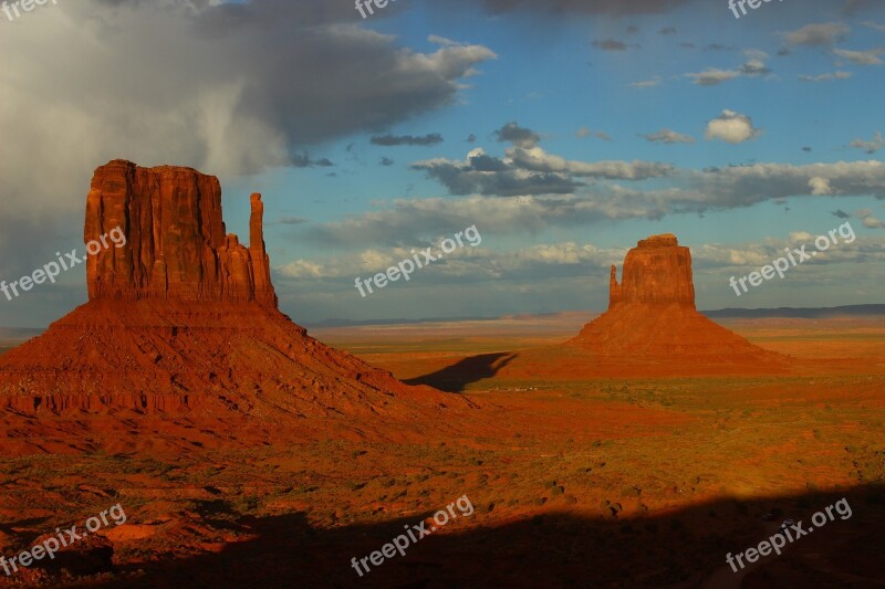 Desert Sunset Outdoors Geology Landscape