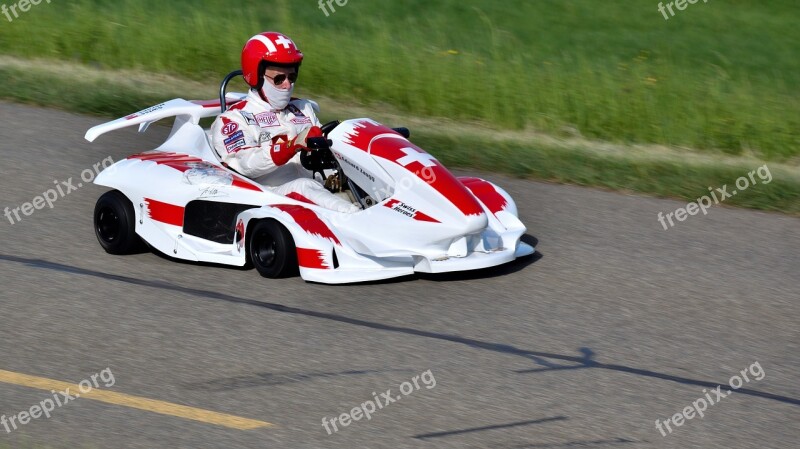 Go Kart Hillclimb Motorsport Cards Driver Road