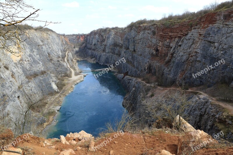 Quarry Landscape Lake Rock Mexico