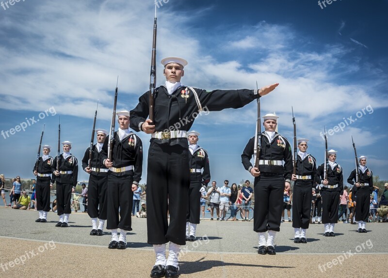 People Military Man Group Together Weapon