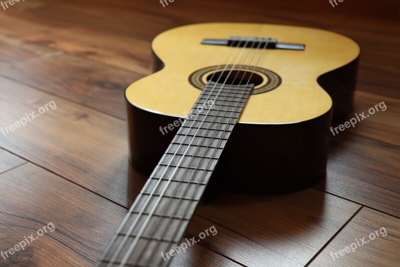 Guitar Strings Music Instrument Wood