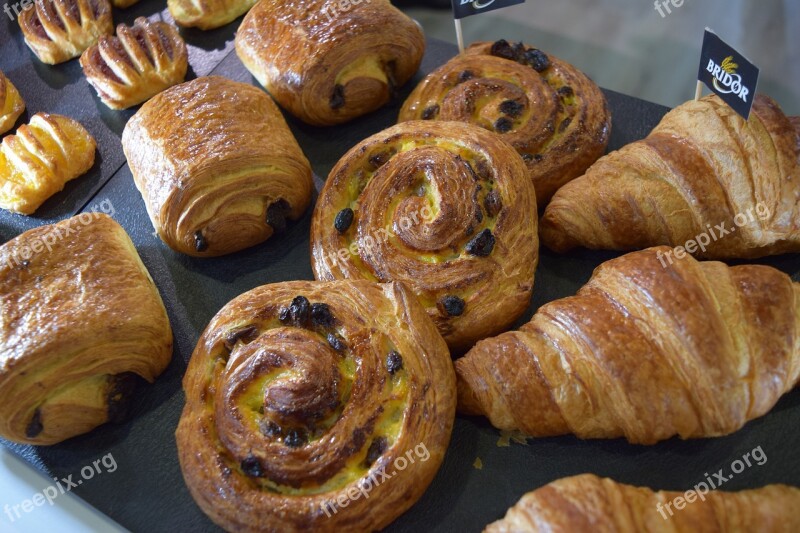 Food Bakery Pastry Croissant Bread