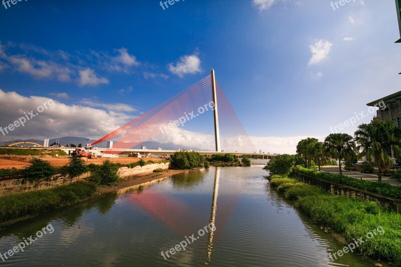 Vietnam Danang Tran Thi Ly Bridge The City South River