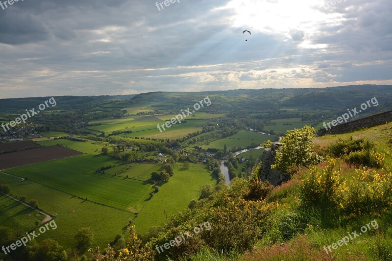 Panoramic Views Clécy Normandy Nature Fields Landscape