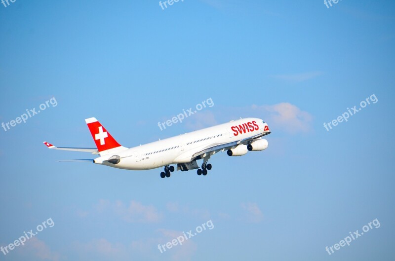 Aircraft Jet Swiss Airbus A340