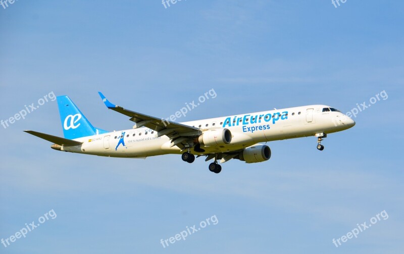 Aircraft Jet Air Europa Embraer Travel