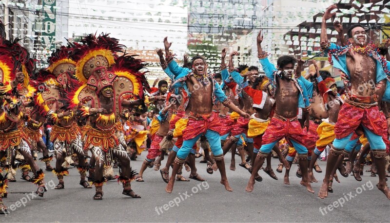 People Festival Parade Crowd Dancing