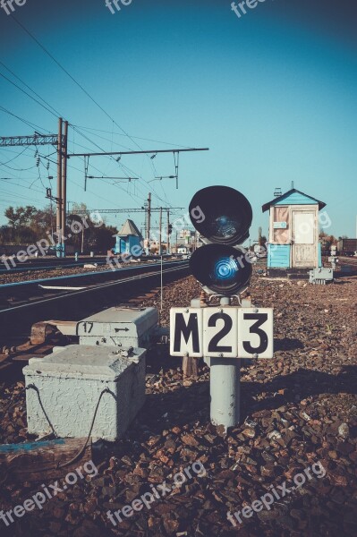 Railway Trains Station Rails The Transportation System