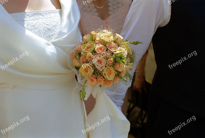 Wedding Bride Bouquet Groom Marriage